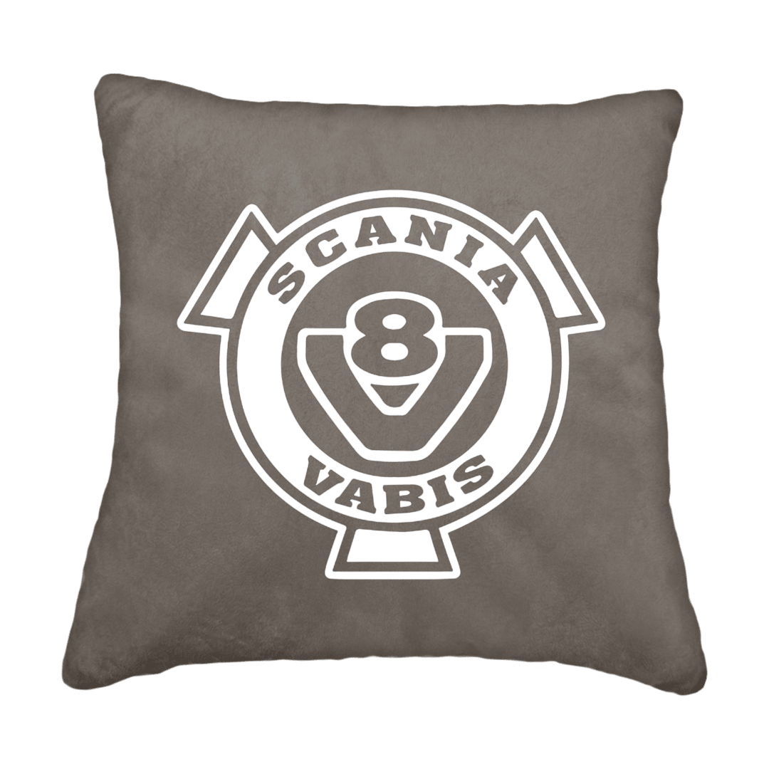 Puder V8 scania vabis - Askegrå - KJoF - Sort nappa - 