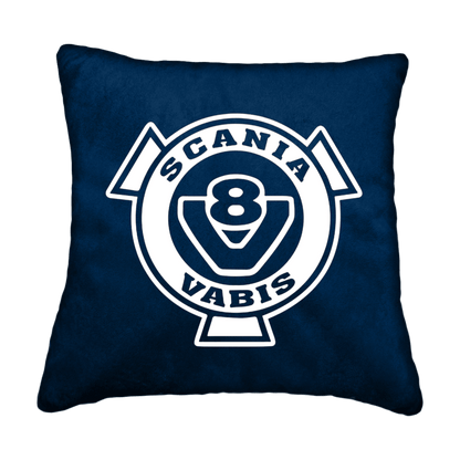 Puder V8 scania vabis - cobaltblå - KJoF - Sort nappa - 