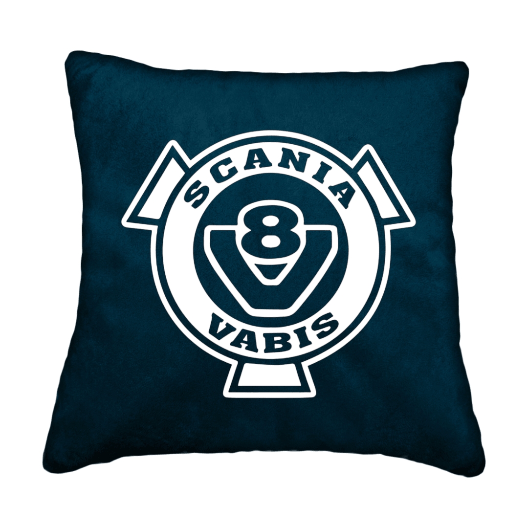 Puder V8 scania vabis - Denimblå - KJoF - Sort nappa - 
