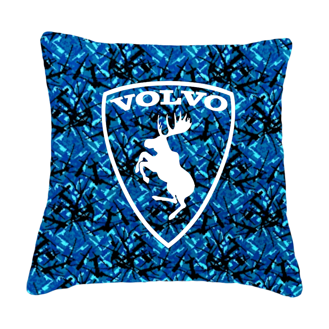 Puder volvo logo - Blå busplys - KJoF - Sort nappa - 