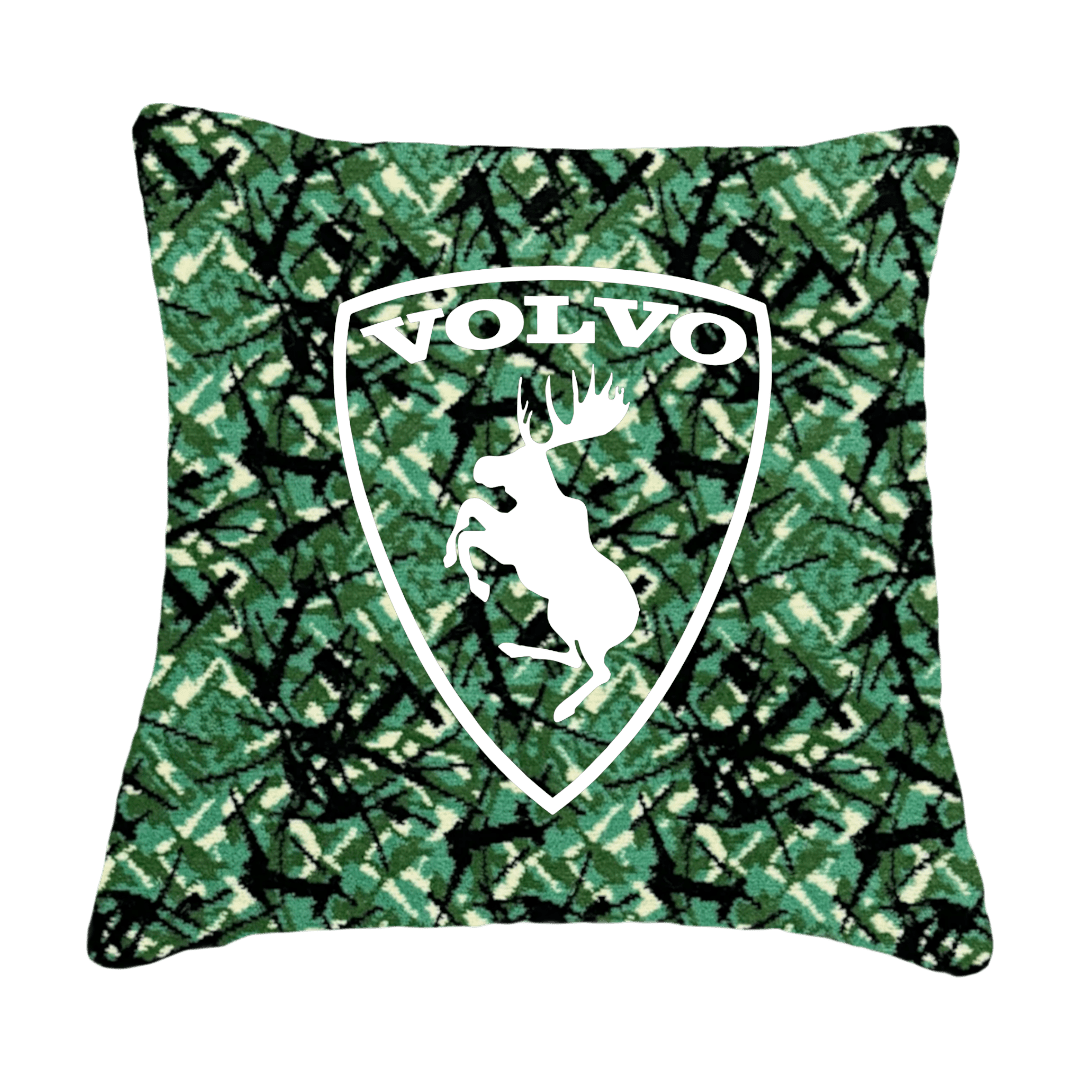 Puder volvo logo - Grøn busplys - KJoF - Sort nappa - 