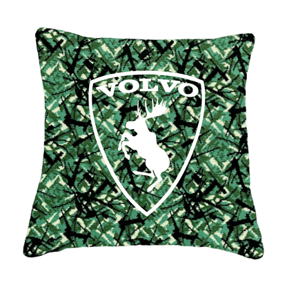 Puder volvo logo - Grøn busplys - KJoF - Sort nappa - 