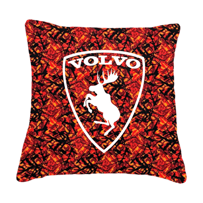 Puder volvo logo - Rød busplys - KJoF - Sort nappa - 