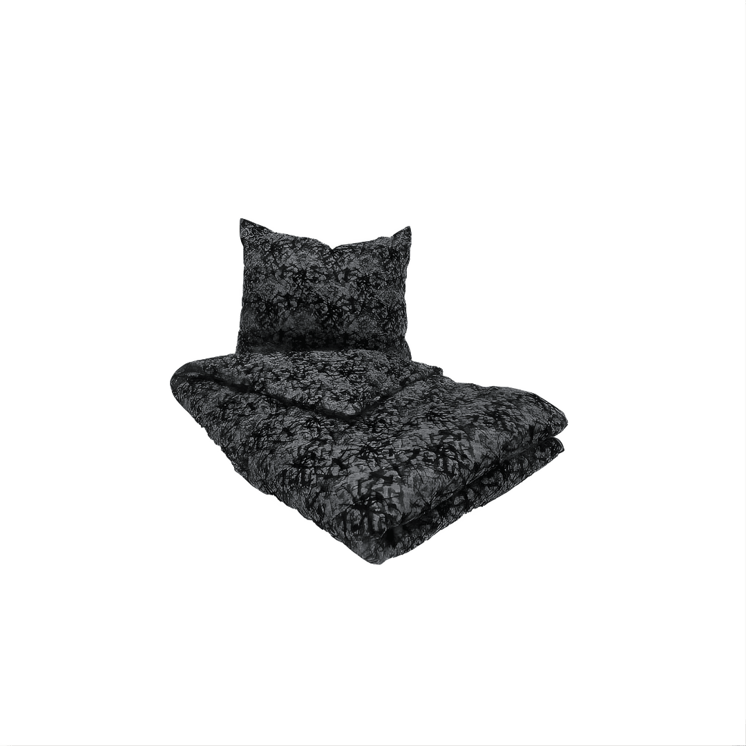 Sengetøj busplys 200 x 200 cm - Gråt - KJoF - 