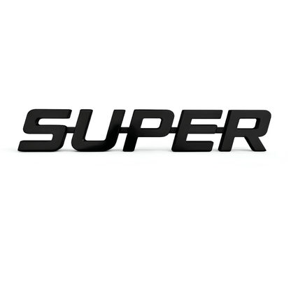 Skilt super emblem til lastbil – 42 x 7 cm - Sort
