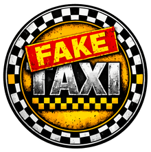 Sticker deluxe fake taxi gul - KJoF - 