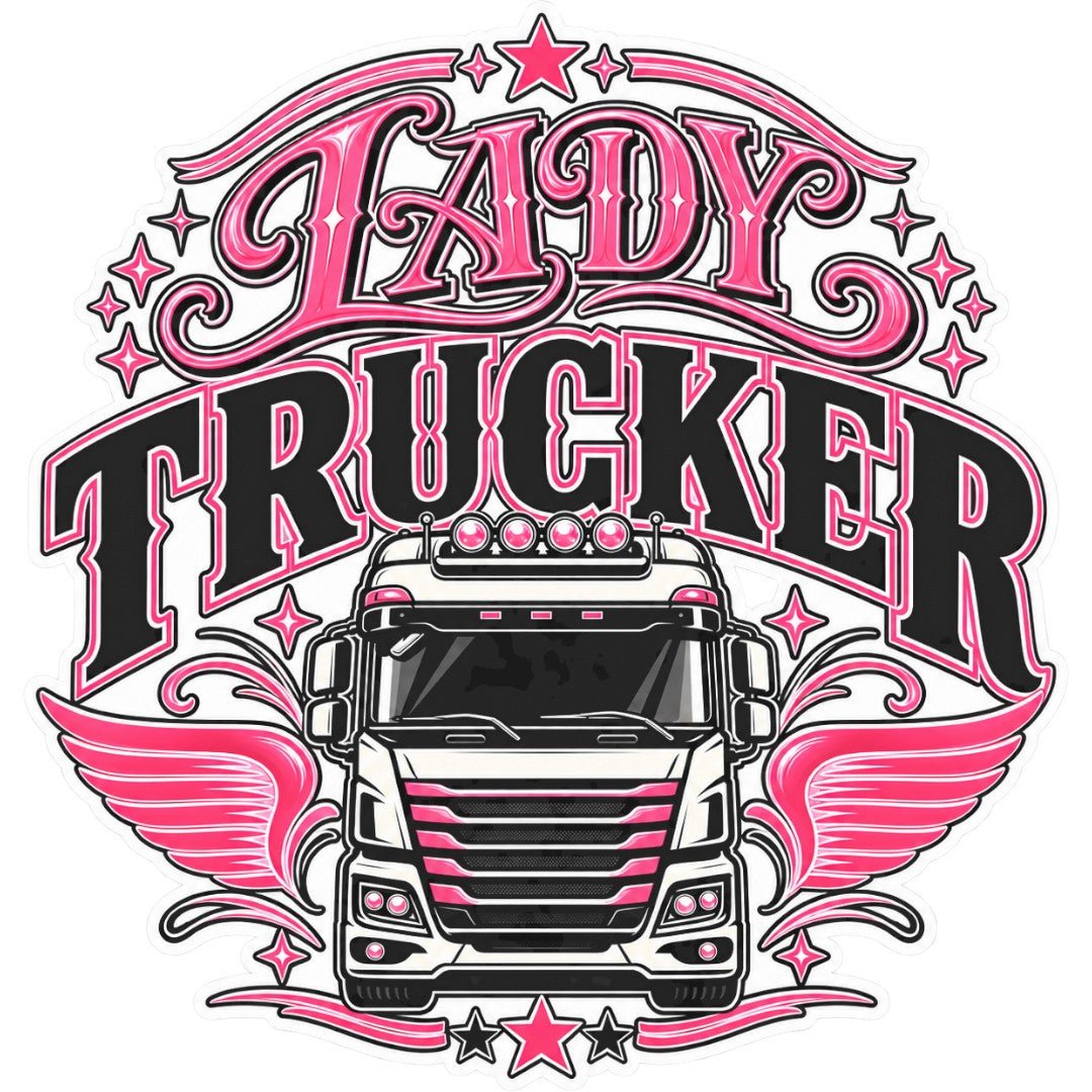 Sticker deluxe lady trucker -