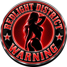 Sticker deluxe redlight district warning -