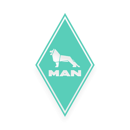 Sticker man diamond - 061 Grøn - KJoF - 100mm x 174mm - Nej tak