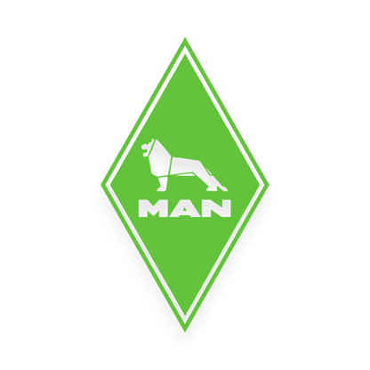 Sticker man diamond - 063 Lime grøn - KJoF - 100mm x 174mm - Nej tak