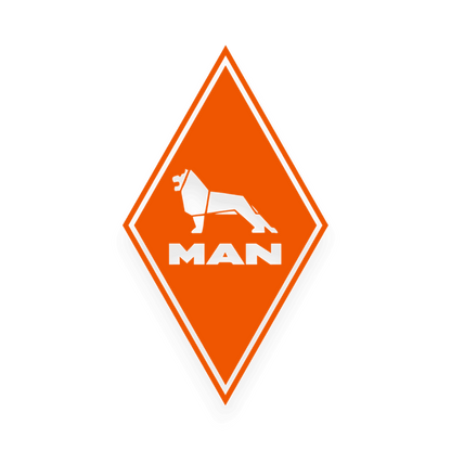 Sticker man diamond - 034 Orange - KJoF - 100mm x 174mm - Nej tak