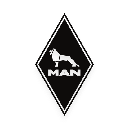 Sticker man diamond - 070 Sort - KJoF - 100mm x 174mm - Nej tak