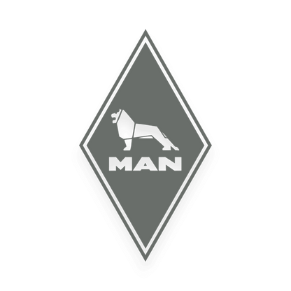 Sticker man diamond - 071 Grå - KJoF - 100mm x 174mm - Nej tak