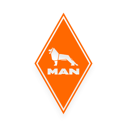 Sticker man diamond - 035 Lys orange - KJoF - 100mm x 174mm - Nej tak