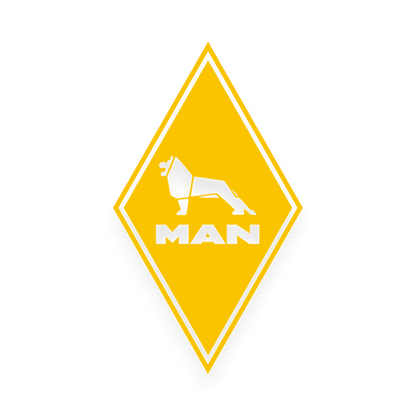 Sticker man diamond - 021 Gul - KJoF - 100mm x 174mm - Nej tak