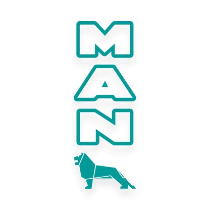 Sticker man lion - 061 Grøn - KJoF - 100mm x 267mm - Nej tak