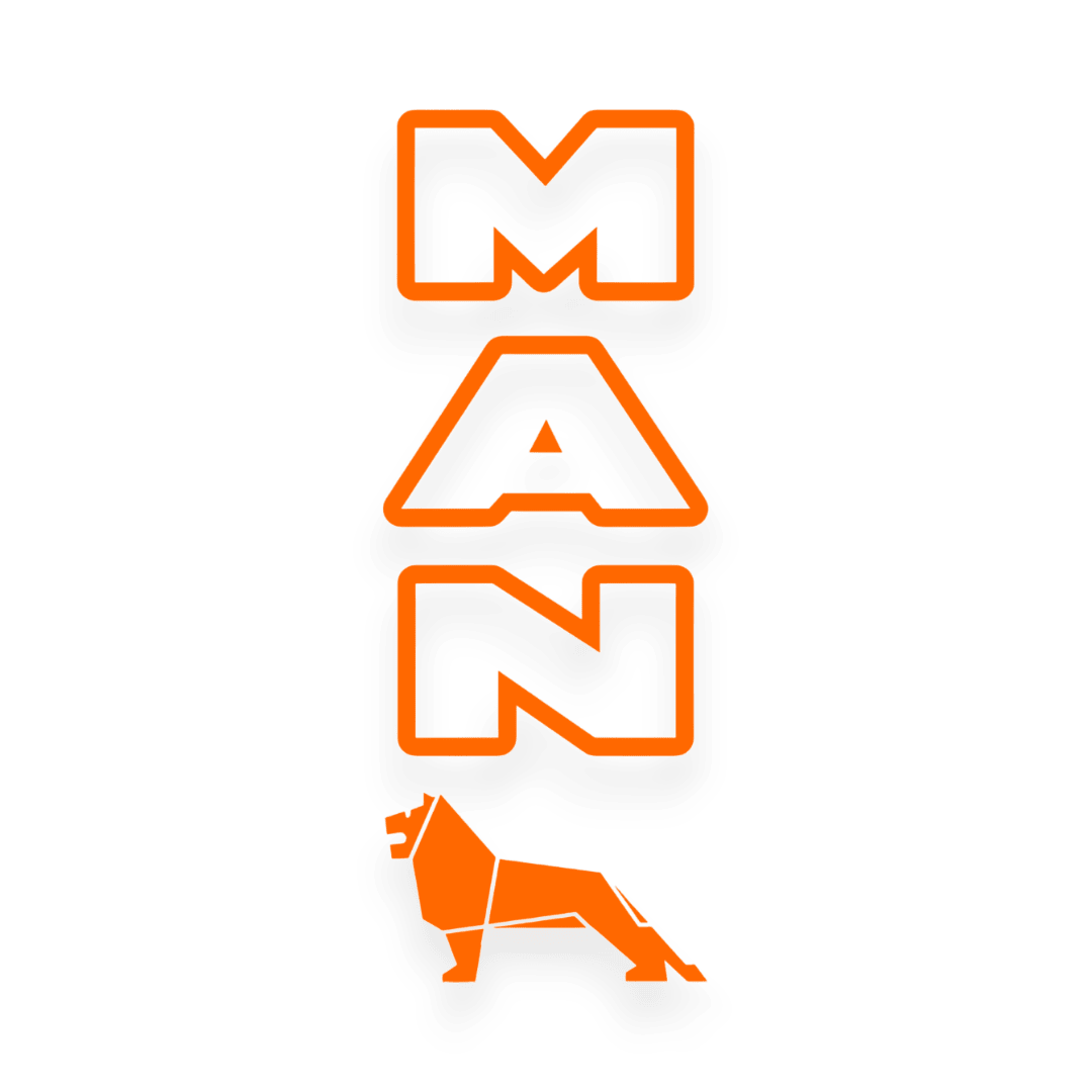 Sticker man lion - 035 Lys orange - KJoF - 100mm x 267mm - Nej tak