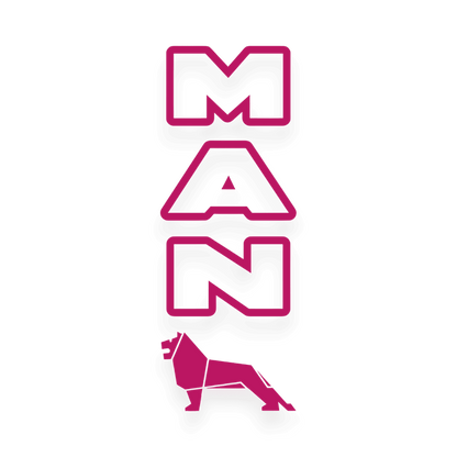 Sticker man lion - 041 Pink - KJoF - 100mm x 267mm - Nej tak