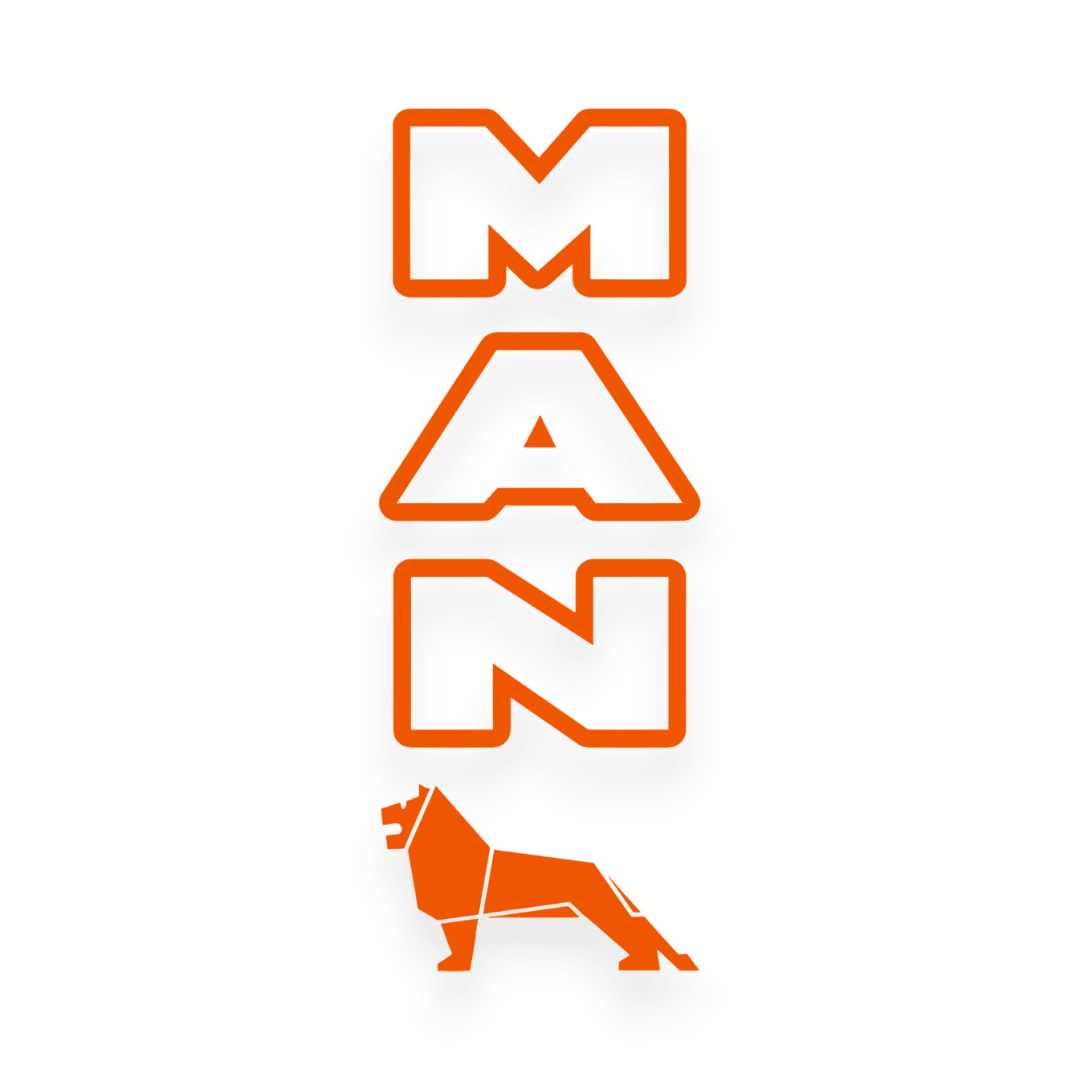 Sticker man lion - 034 Orange - KJoF - 100mm x 267mm - Nej tak