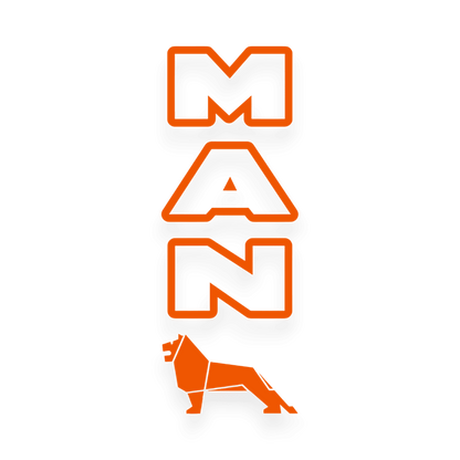 Sticker man lion - 034 Orange - KJoF - 100mm x 267mm - Nej tak