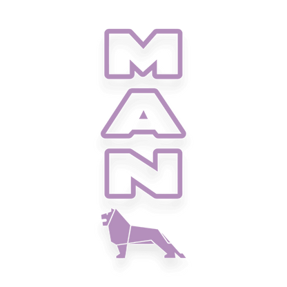 Sticker man lion - 061 Grøn - KJoF - 100mm x 267mm - Nej tak