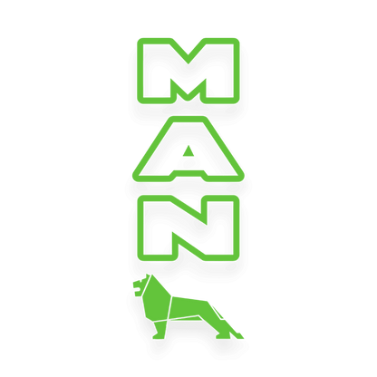 Sticker man lion - 063 Lime grøn - KJoF - 100mm x 267mm - Nej tak