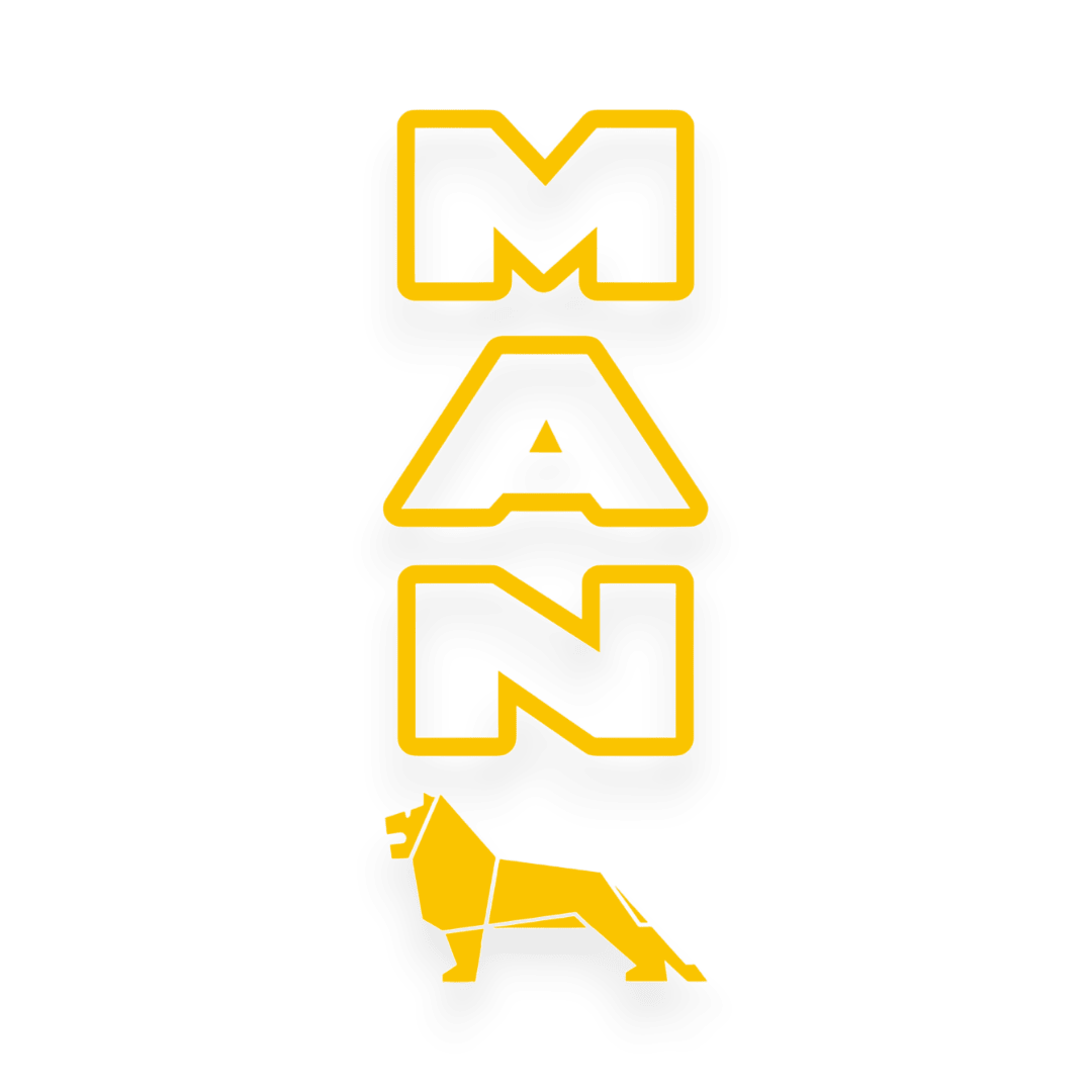 Sticker man lion - 021 Gul - KJoF - 100mm x 267mm - Nej tak