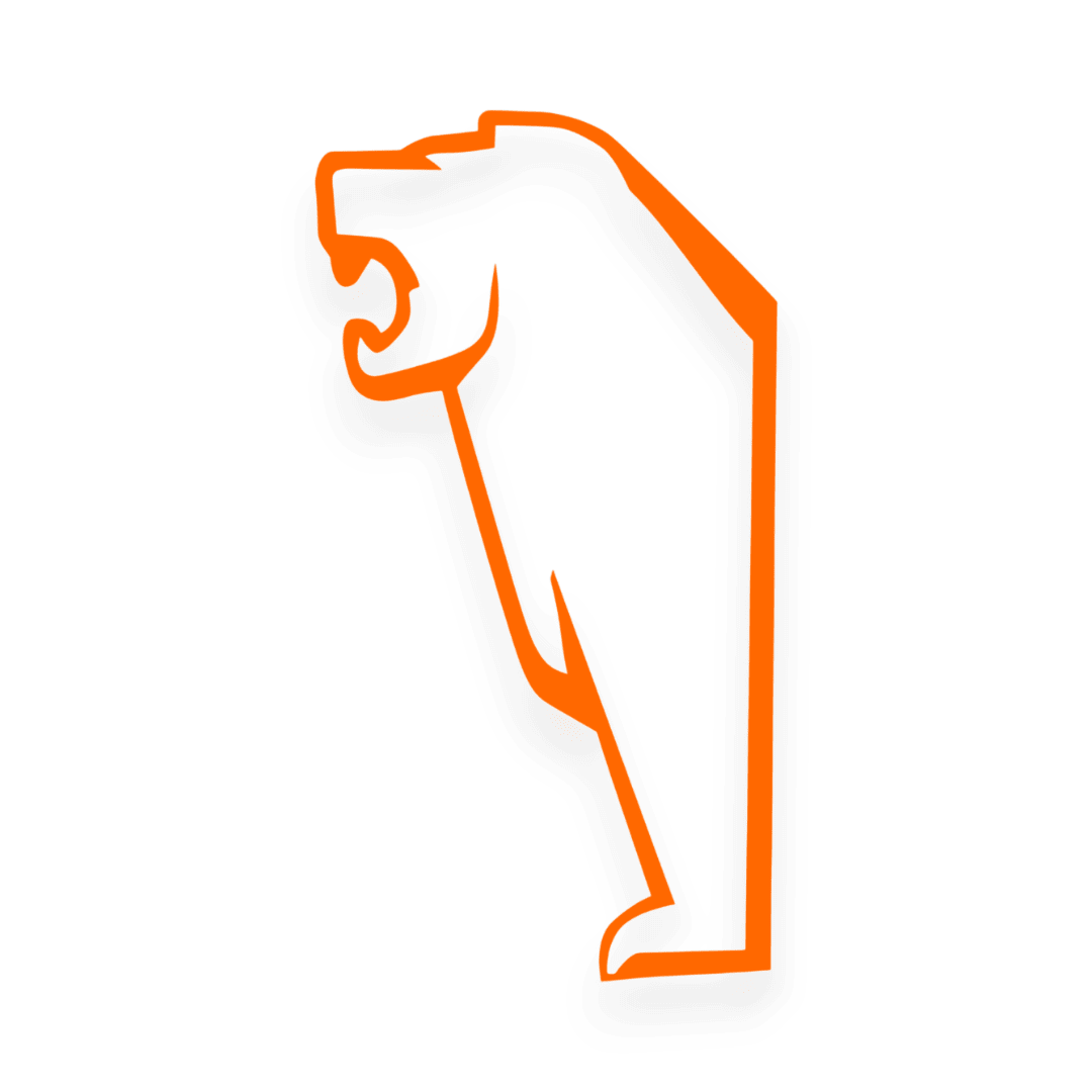 Sticker man løve - 035 Lys orange - KJoF - 100mm x 187mm - Nej tak
