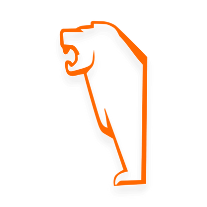 Sticker man løve - 035 Lys orange - KJoF - 100mm x 187mm - Nej tak