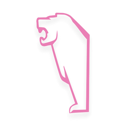 Sticker man løve - 045 Lyserød - KJoF - 100mm x 187mm - Nej tak