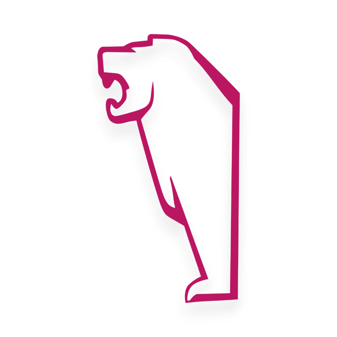 Sticker man løve - 041 Pink - KJoF - 100mm x 187mm - Nej tak