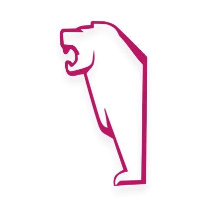 Sticker man løve - 041 Pink - KJoF - 100mm x 187mm - Nej tak