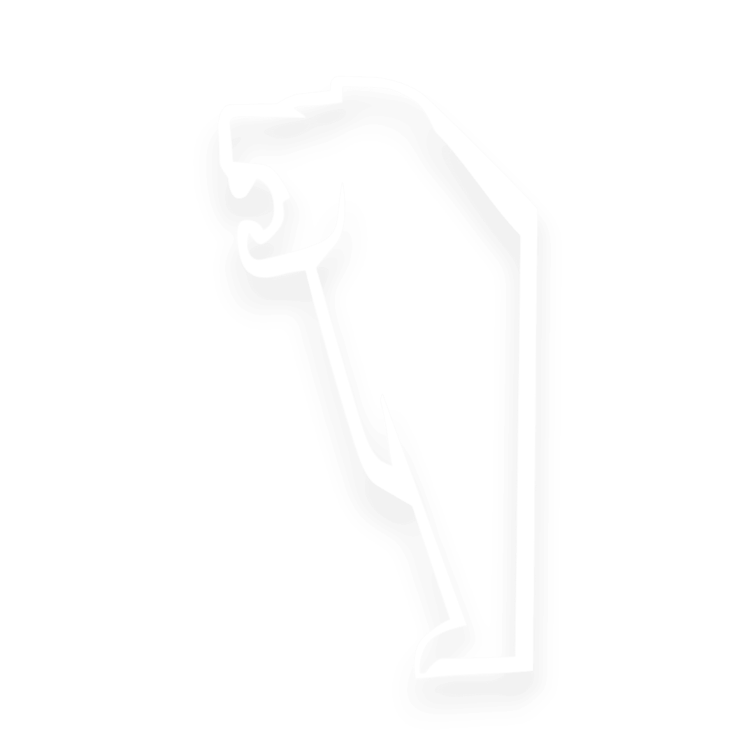 Sticker man løve - 010 Hvid - KJoF - 100mm x 187mm - Nej tak
