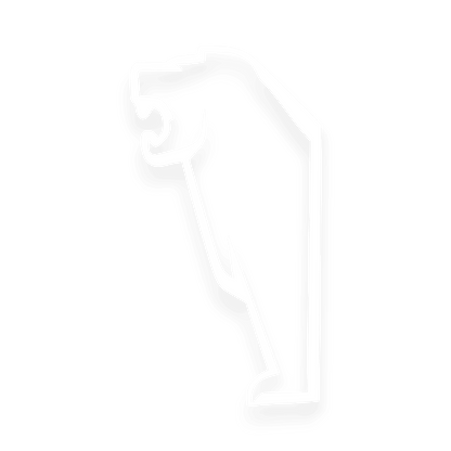 Sticker man løve - 010 Hvid - KJoF - 100mm x 187mm - Nej tak