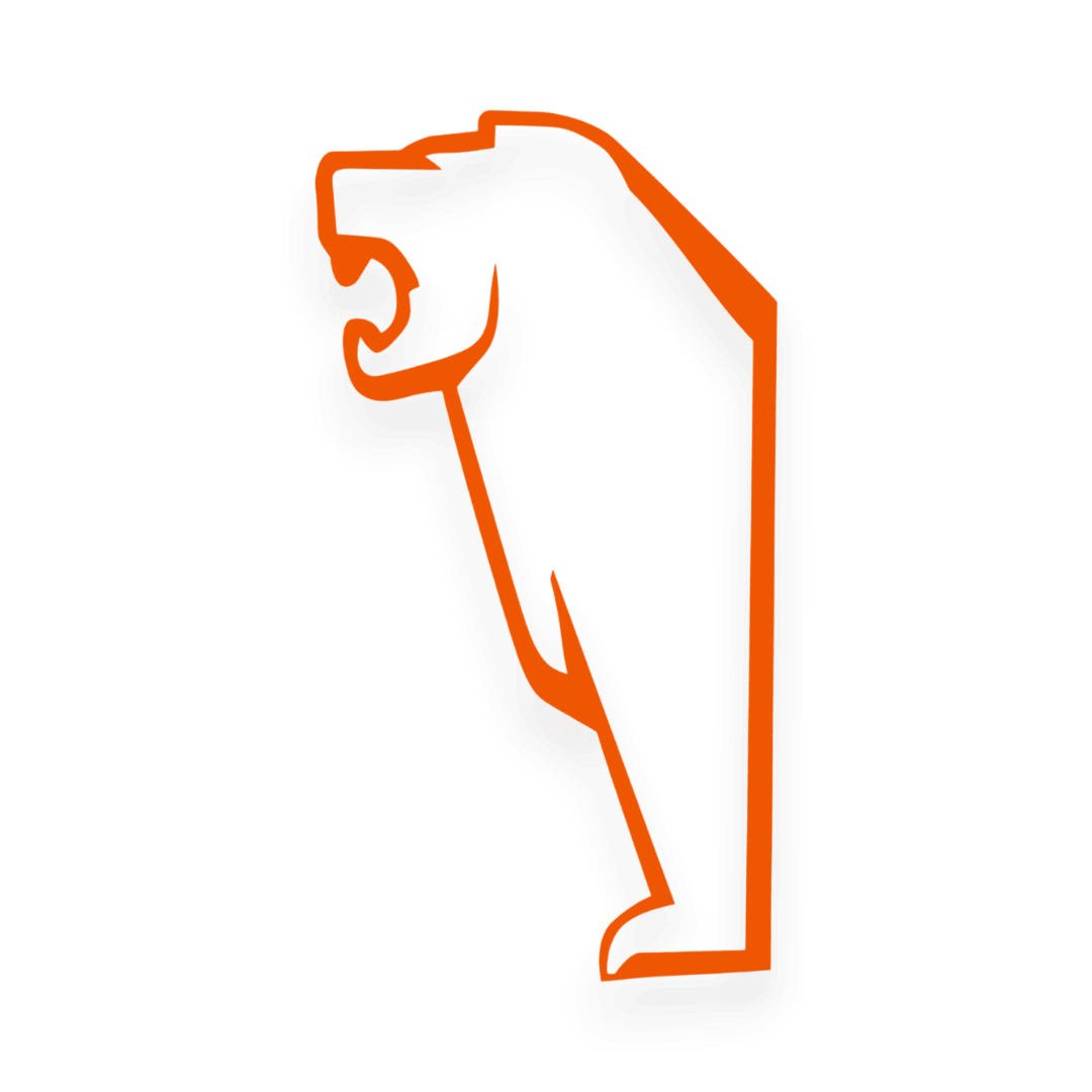 Sticker man løve - 034 Orange - KJoF - 100mm x 187mm - Nej tak