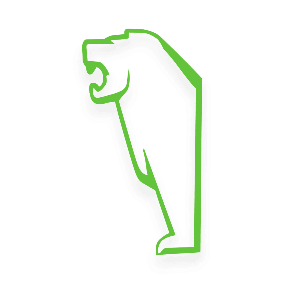 Sticker man løve - 063 Lime grøn - KJoF - 100mm x 187mm - Nej tak