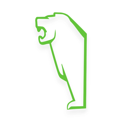 Sticker man løve - 063 Lime grøn - KJoF - 100mm x 187mm - Nej tak