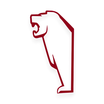 Sticker man løve - 030 Mørkerød - KJoF - 100mm x 187mm - Nej tak