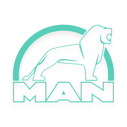 Sticker man løve hvid - 061 Grøn - KJoF - 100mm x 75mm - Nej tak