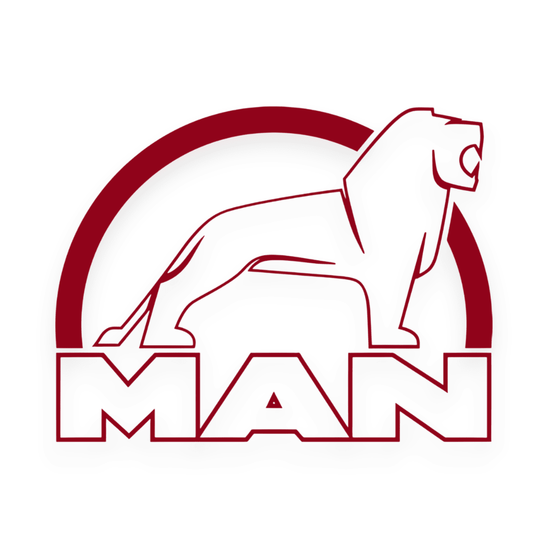 Sticker man løve hvid - 030 Mørkerød - KJoF - 100mm x 75mm - Nej tak