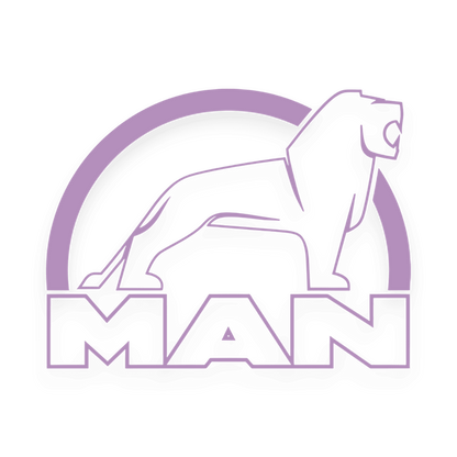 Sticker man løve hvid - 061 Grøn - KJoF - 100mm x 75mm - Nej tak