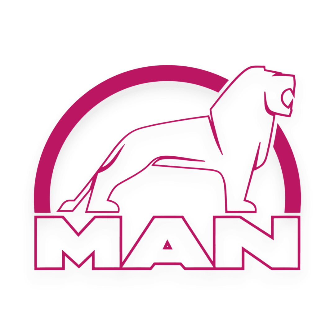 Sticker man løve hvid - 041 Pink - KJoF - 100mm x 75mm - Nej tak