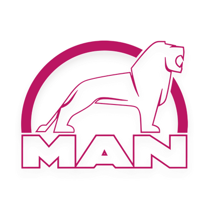 Sticker man løve hvid - 041 Pink - KJoF - 100mm x 75mm - Nej tak