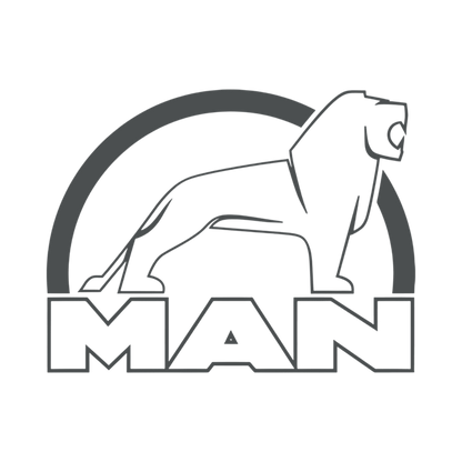 Sticker man løve hvid - 073 Mørkegrå - KJoF - 100mm x 75mm - Nej tak