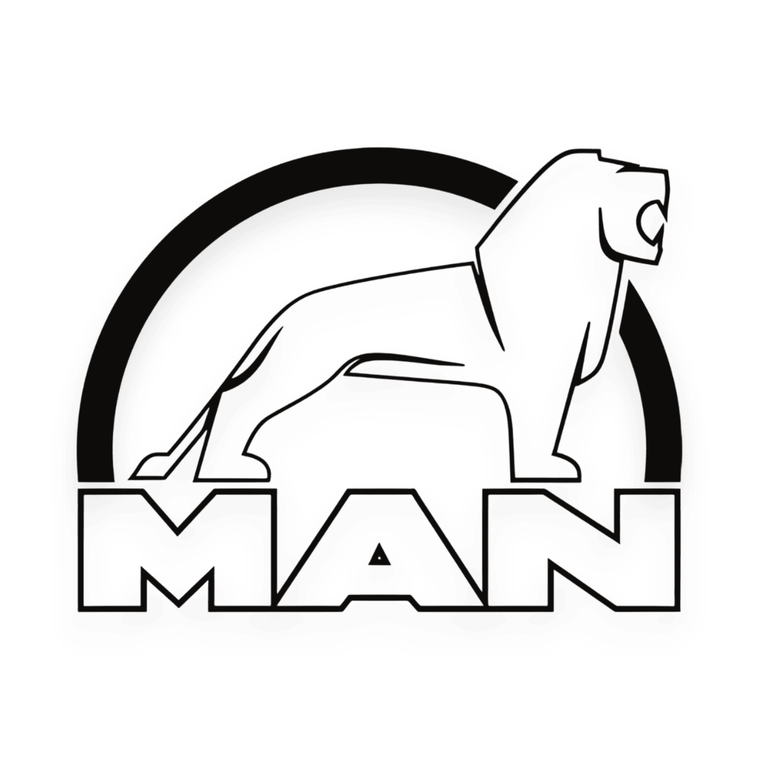 Sticker man løve hvid - 070 Sort - KJoF - 100mm x 75mm - Nej tak