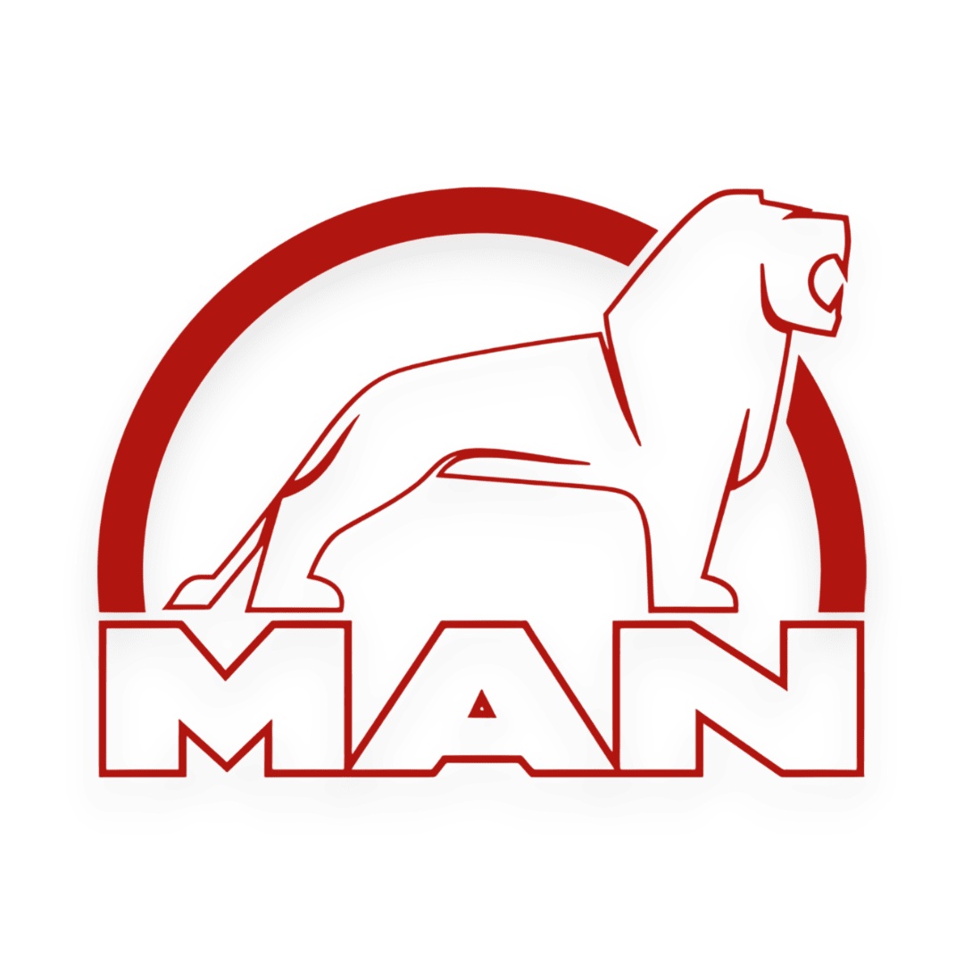 Sticker man løve hvid - 031 Rød - KJoF - 100mm x 75mm - Nej tak