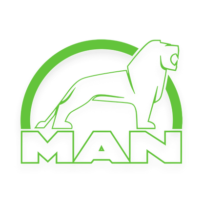 Sticker man løve hvid - 063 Lime grøn - KJoF - 100mm x 75mm - Nej tak