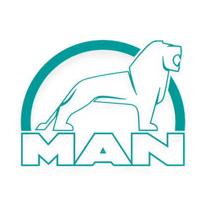 Sticker man løve hvid - 061 Grøn - KJoF - 100mm x 75mm - Nej tak