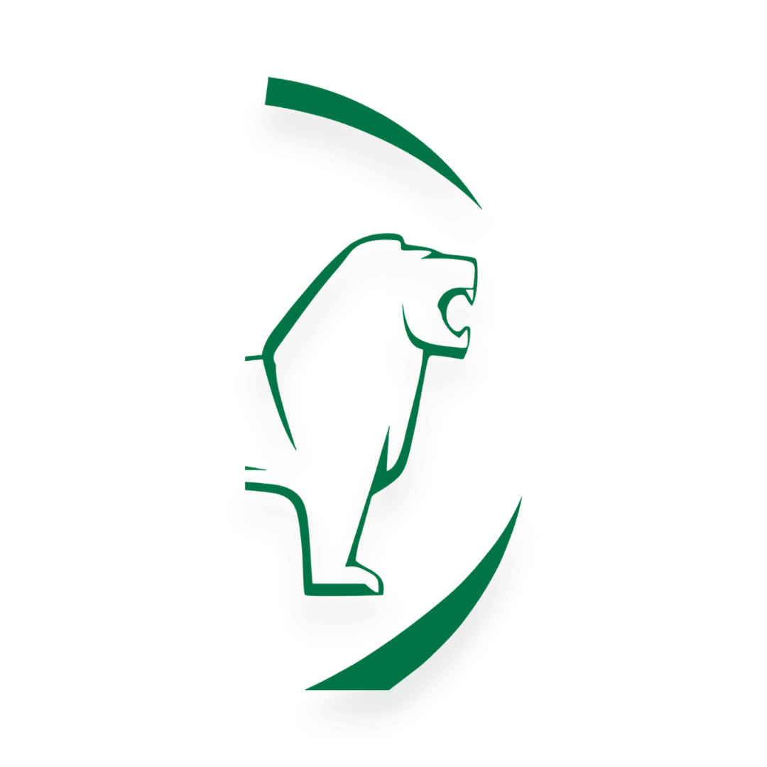 Sticker man løve rund - 061 Grøn - KJoF - 100mm x 200mm - Nej tak