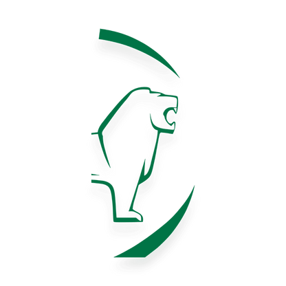 Sticker man løve rund - 061 Grøn - KJoF - 100mm x 200mm - Nej tak